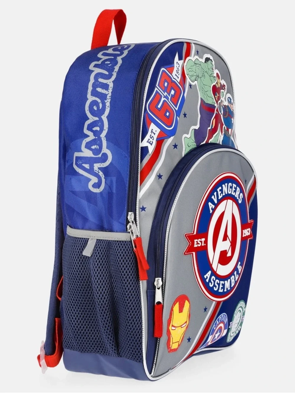 Avengers Assemble Unisex Kids Backpack - Blue & Gray W3
